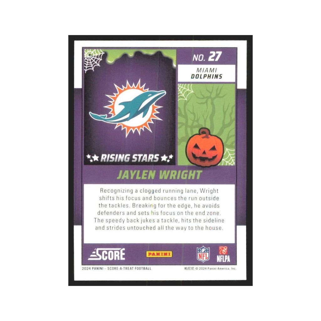 2024 Score-A-Treat Jaylen Wright RC Dolphins #27