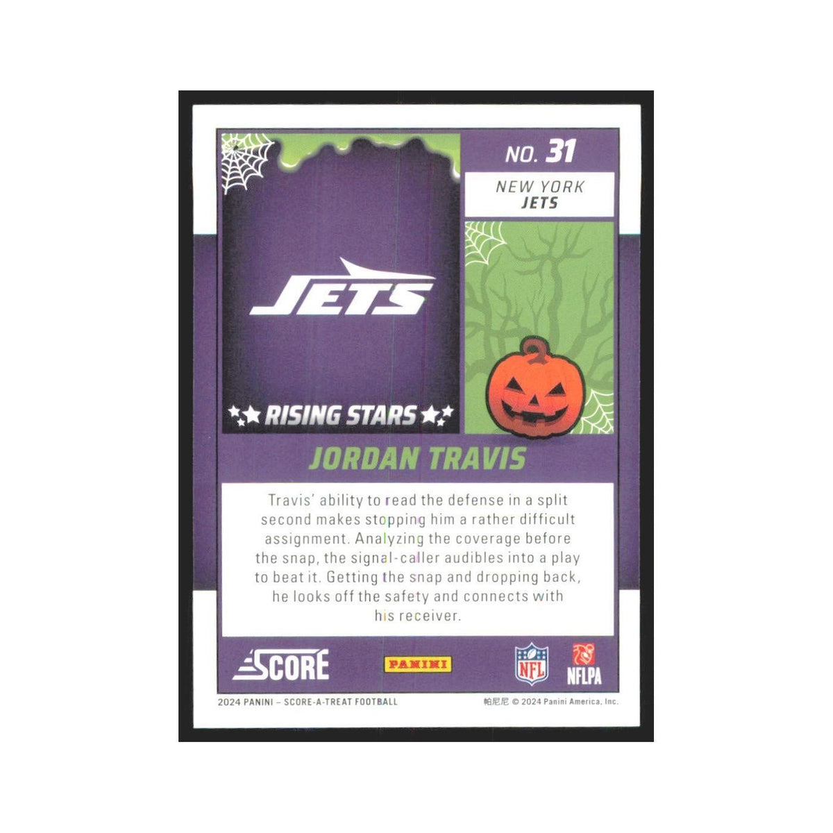 2024 Score-A-Treat Jordan Travis RC Jets #31