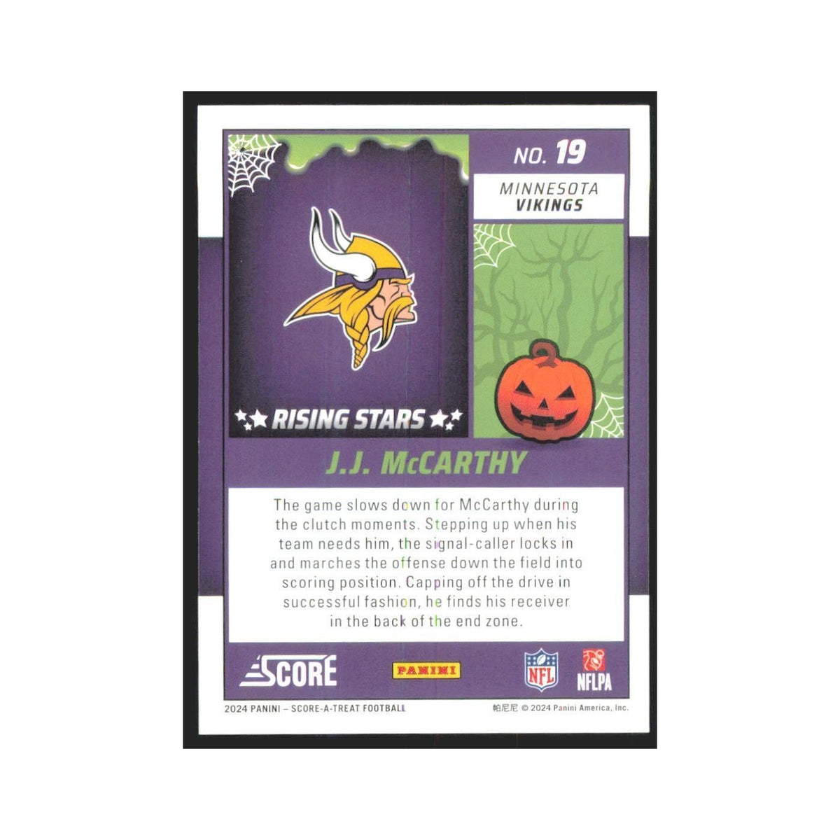 2024 Score-A-Treat J.J. McCarthy RC Vikings #19