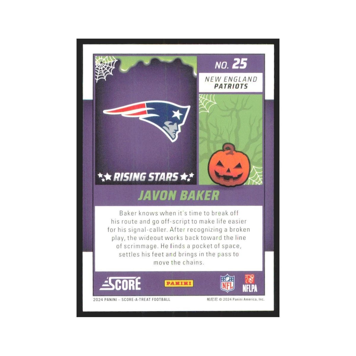 2024 Score-A-Treat Javon Baker RC Patriots #25