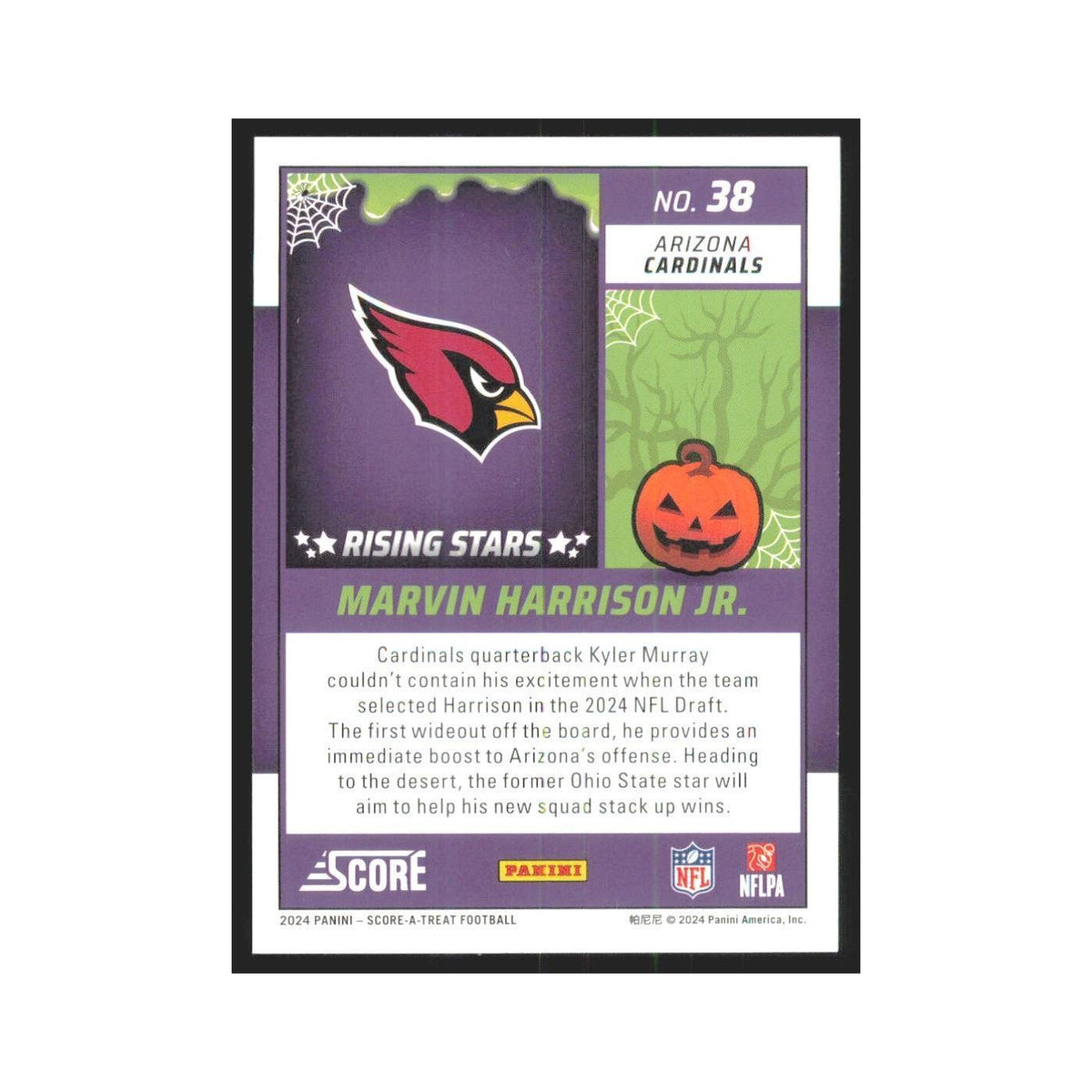 2024 Score-A-Treat Marvin Harrison Jr. RC Cardinals #38