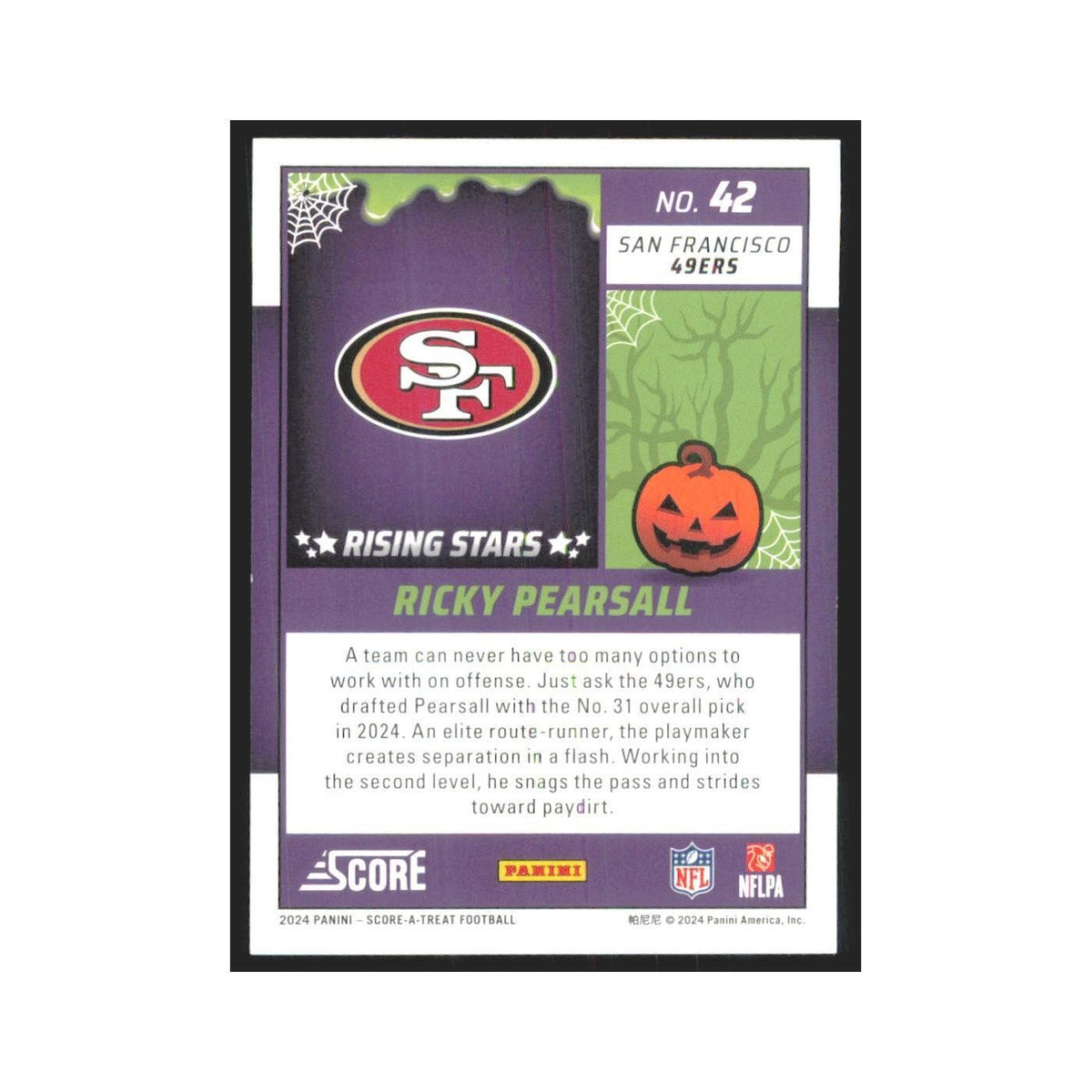 2024 Score-A-Treat Ricky Pearsall RC 49ers #42
