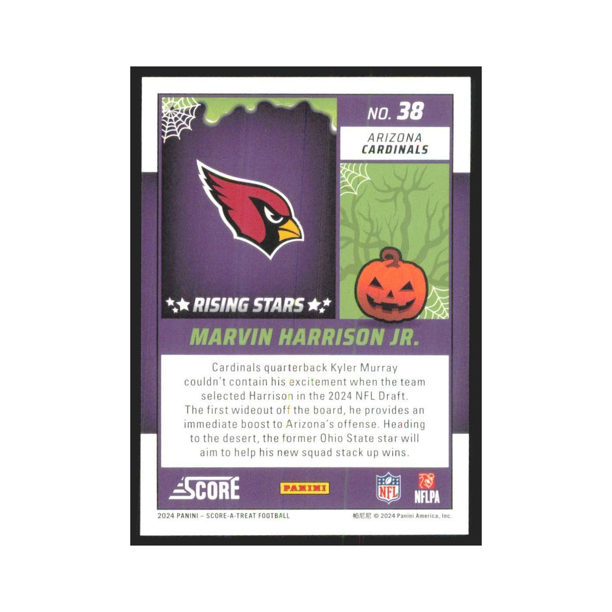 2024 Score-A-Treat Marvin Harrison Jr. RC Cardinals #38