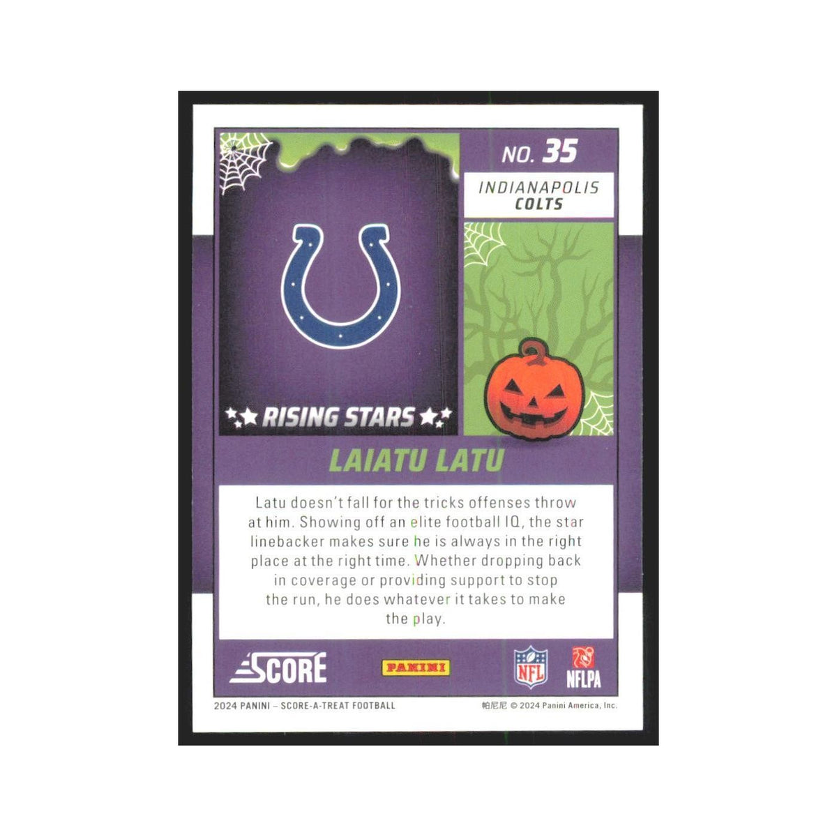 2024 Score-A-Treat Laiatu Latu RC Colts #35