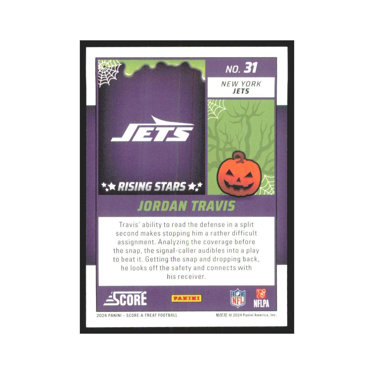 2024 Score-A-Treat Jordan Travis RC Jets #31