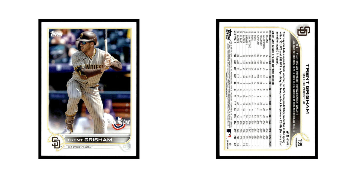 Trent Grisham 2022 Topps Opening Day #199 San Diego Padres Baseball Card NM