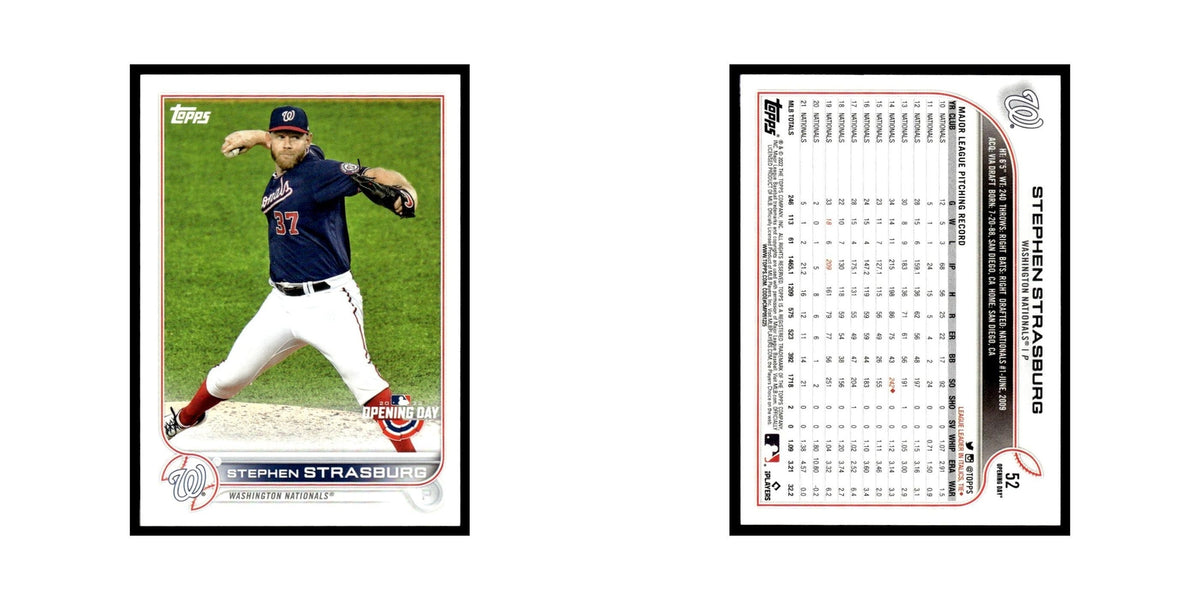 Stephen Strasburg 2022 Topps Opening Day #52 Washington Nationals NM