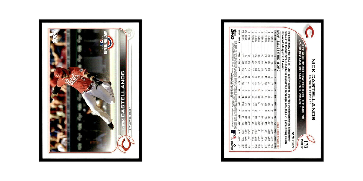 Nick Castellanos 2022 Topps Opening Day #178 Cincinnati Reds Baseball Card NM