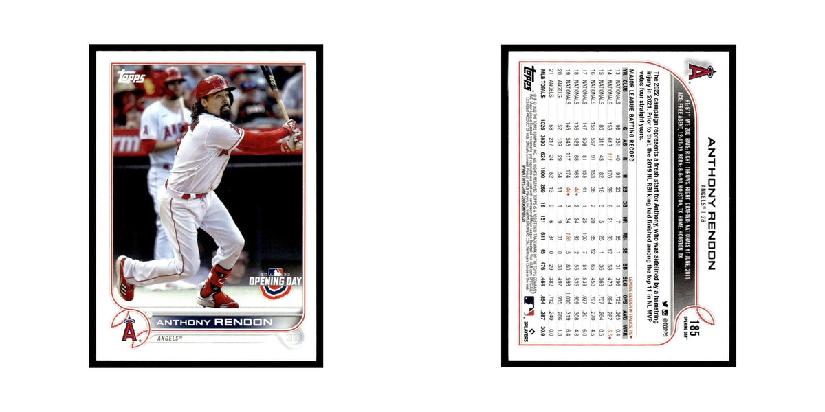Anthony Rendon 2022 Topps Opening Day #185 Los Angeles Angels Baseball Card NM