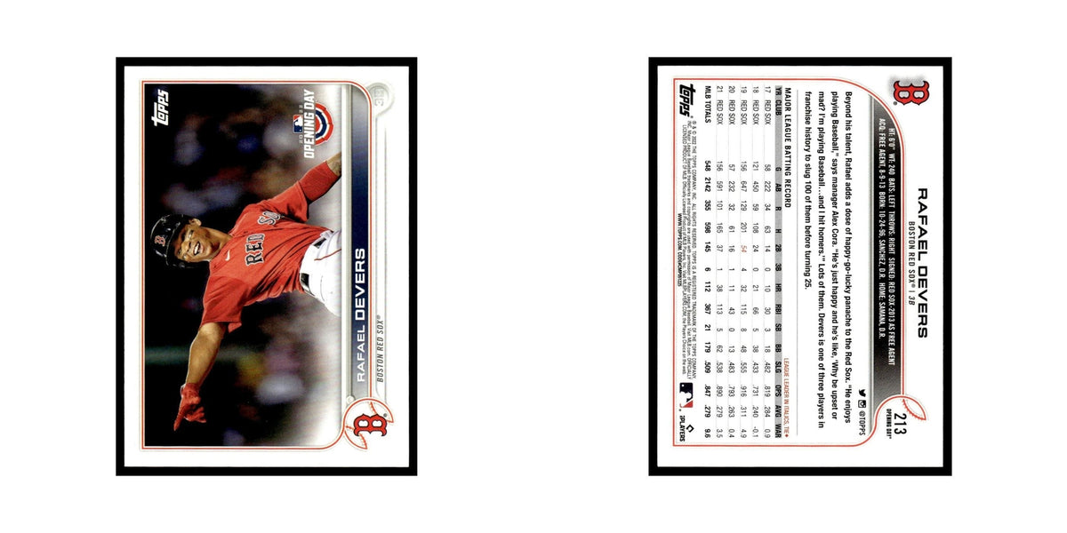 Rafael Devers 2022 Topps Opening Day #213 Boston Red Sox Baseball Card NM