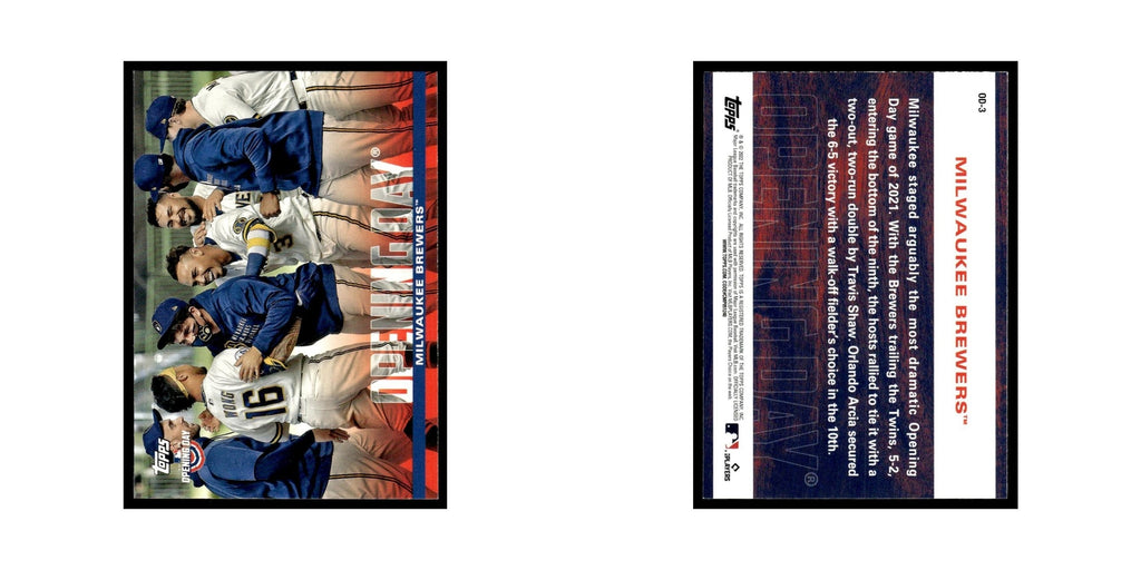 Milwaukee Brewers 2022 Topps Opening Day #OD-3 Baseball Card NM