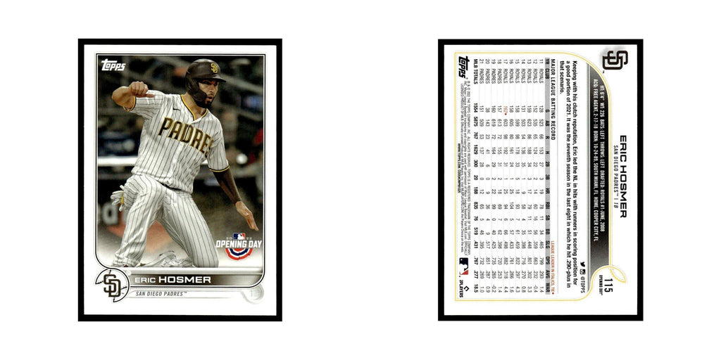 Eric Hosmer 2022 Topps Opening Day #115 San Diego Padres Baseball Card NM