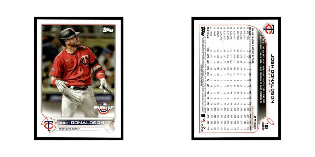 Josh Donaldson 2022 Topps Opening Day #168 Minnesota Twins Baseball Card NM