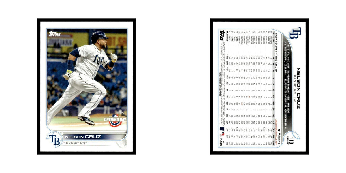 Nelson Cruz 2022 Topps Opening Day #110 Tampa Bay Rays Baseball Card NM