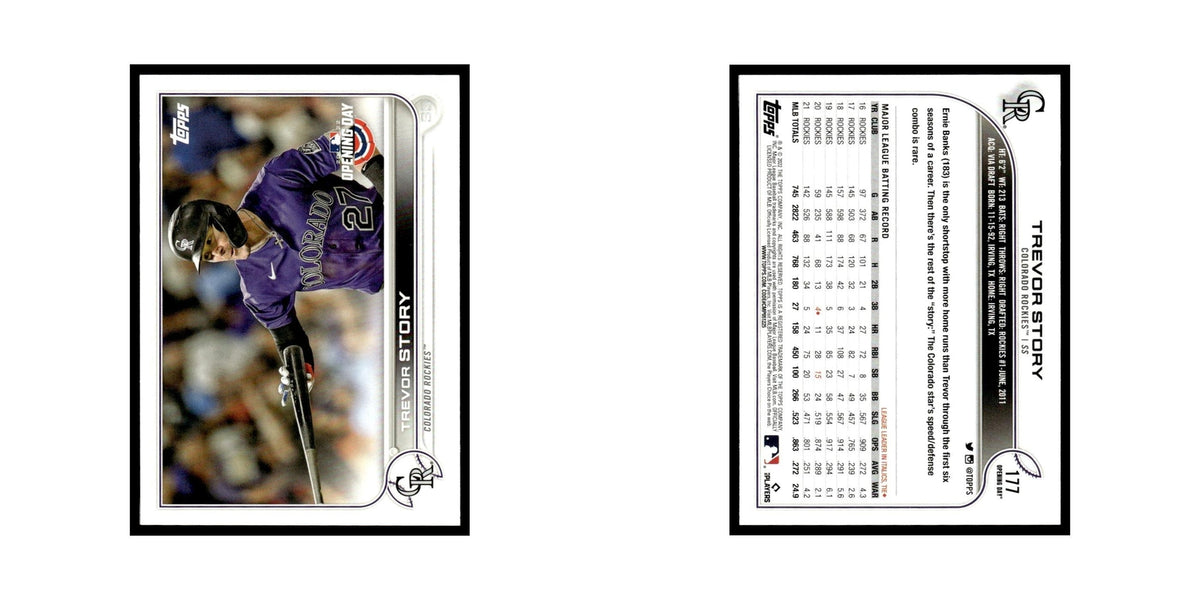 Trevor Story 2022 Topps Opening Day #177 Colorado Rockies Baseball Card NM