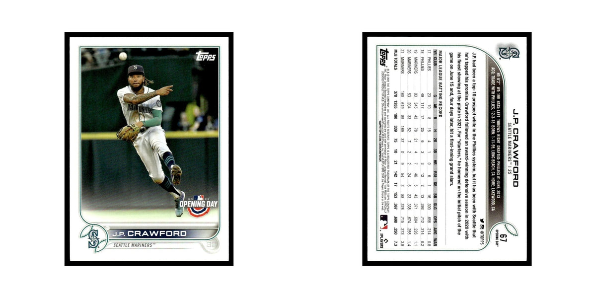 J.P. Crawford 2022 Topps Opening Day #67 Seattle Mariners Baseball Card NM