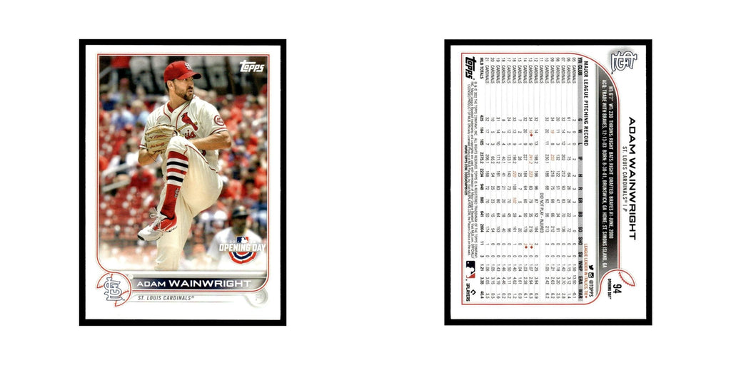 Adam Wainwright 2022 Topps Opening Day #94 St. Louis Cardinals Baseball Card NM
