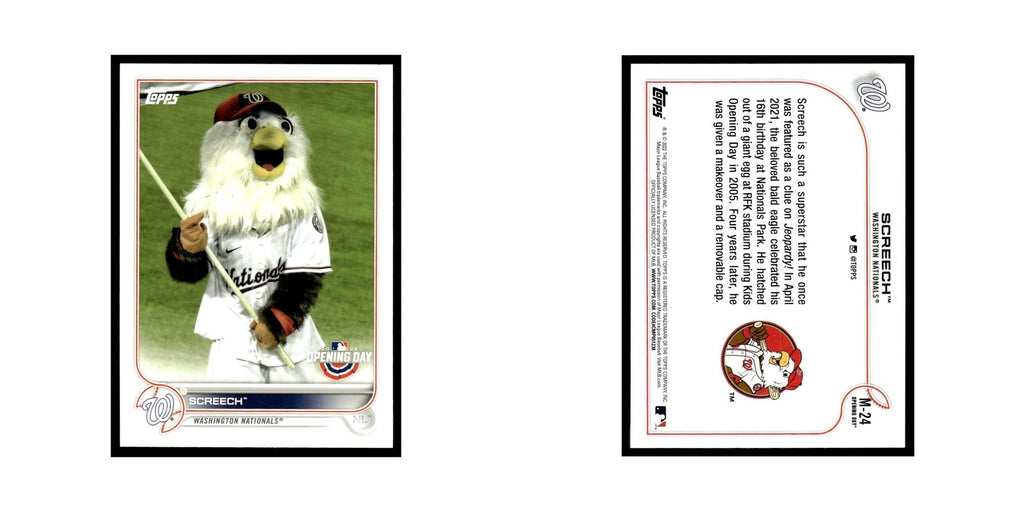 Screech 2022 Topps Opening Day #M-24 Washington Nationals Baseball Card NM