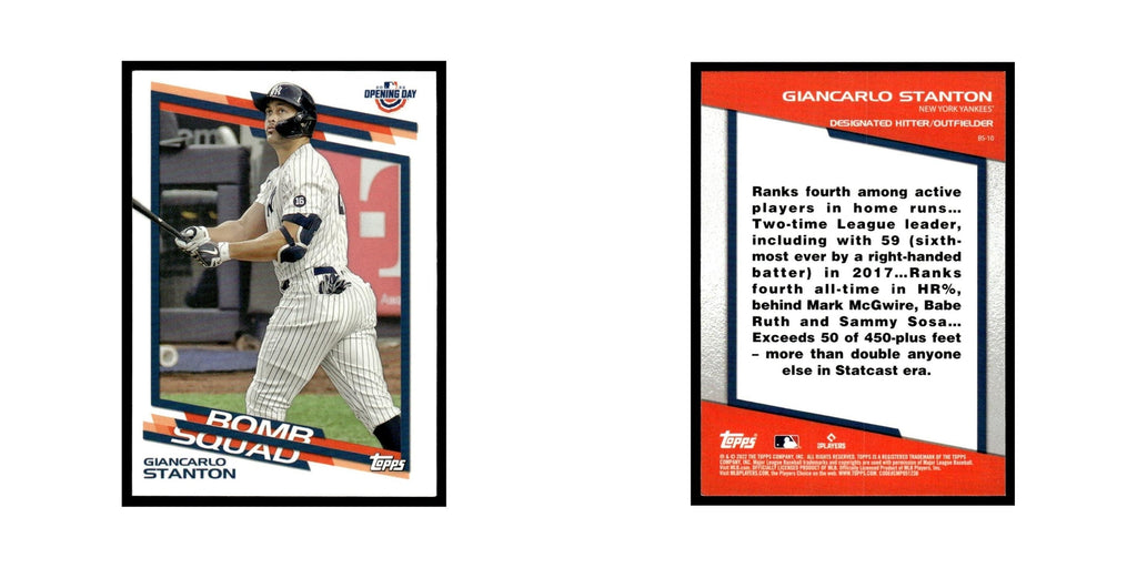 Giancarlo Stanton 2022 Topps Opening Day #BS-10 New York Yankees NM