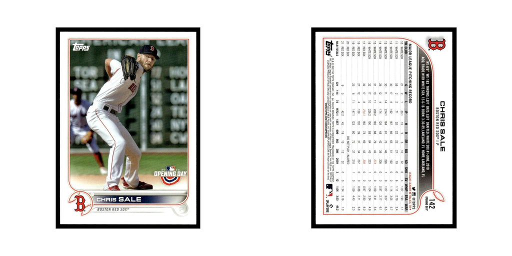 Chris Sale 2022 Topps Opening Day #142 Boston Red Sox Baseball Card NM