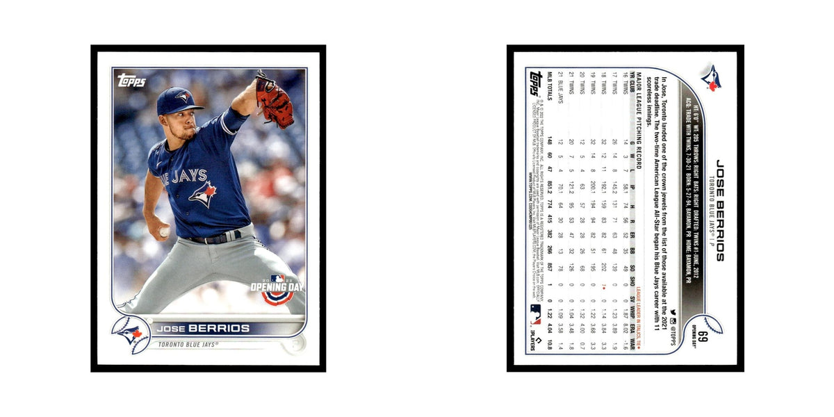 Jose Berrios 2022 Topps Opening Day #69 Toronto Blue Jays Baseball Card NM