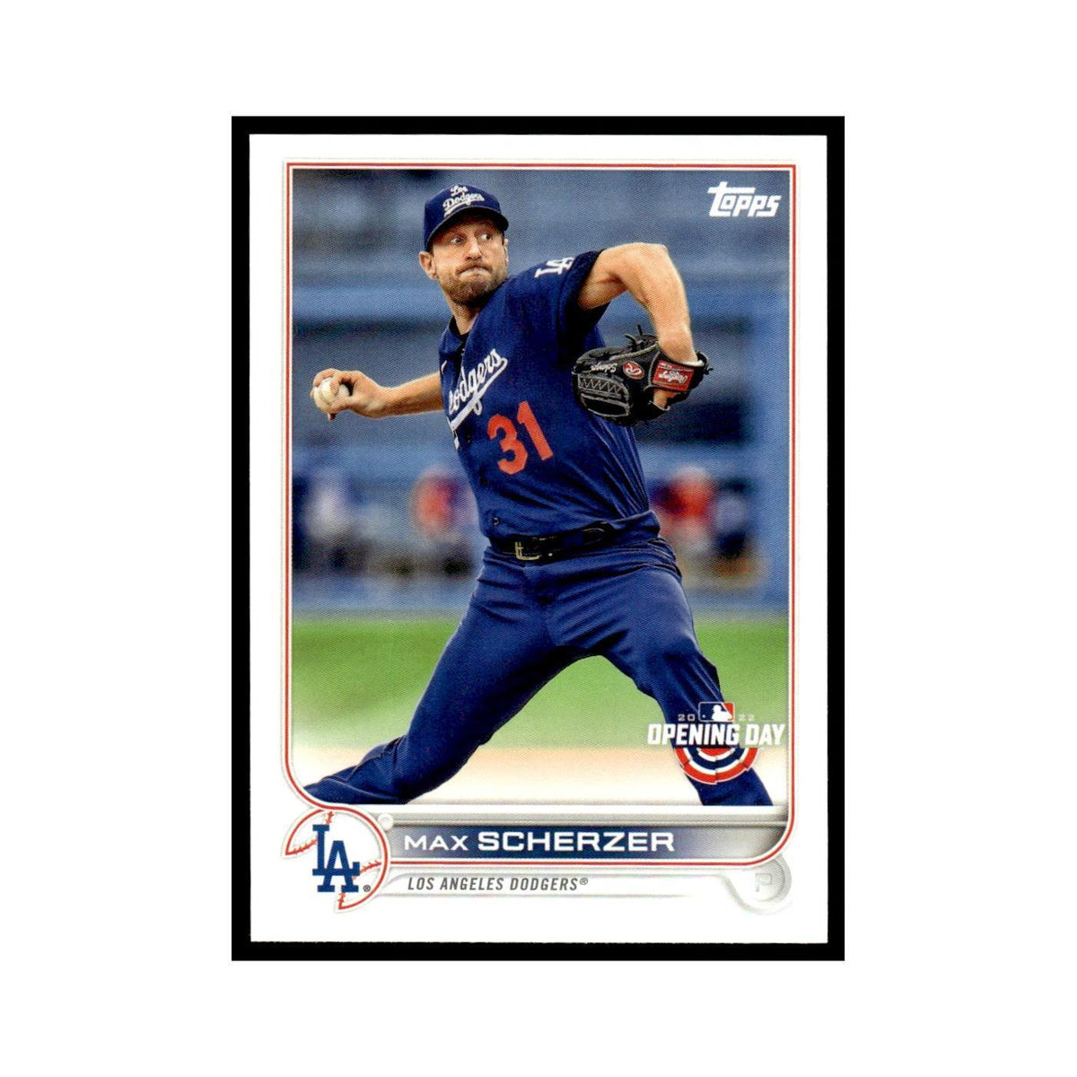 Max Scherzer 2022 Topps Opening Day #129 Los Angeles Dodgers Baseball Card NM