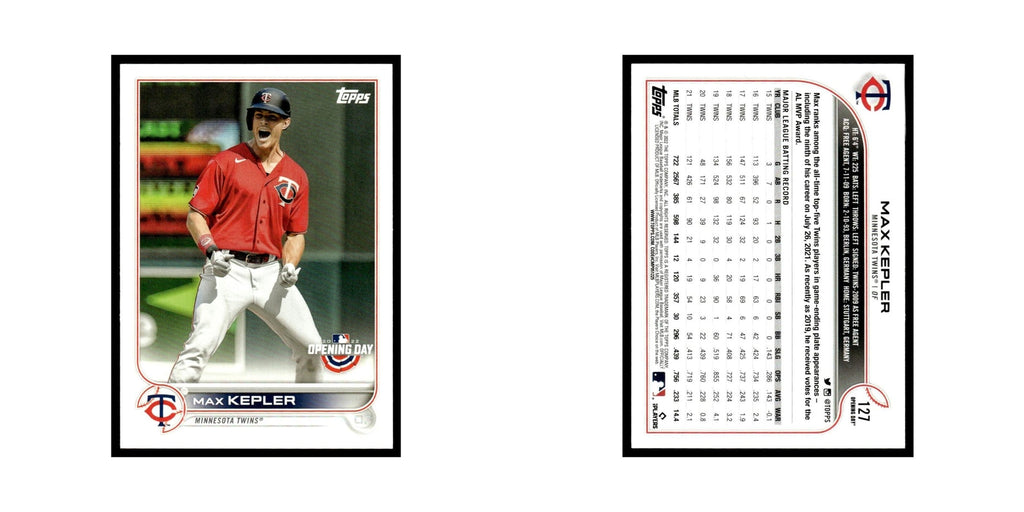 Max Kepler 2022 Topps Opening Day #127 Minnesota Twins Baseball Card NM