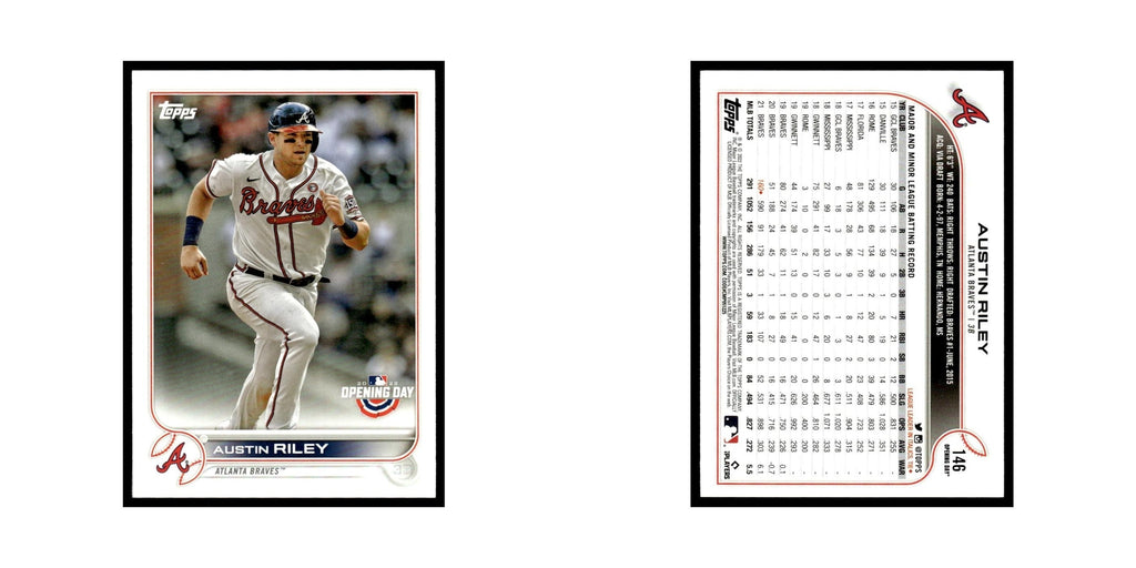 Austin Riley 2022 Topps Opening Day #146 Atlanta Braves Baseball Card NM