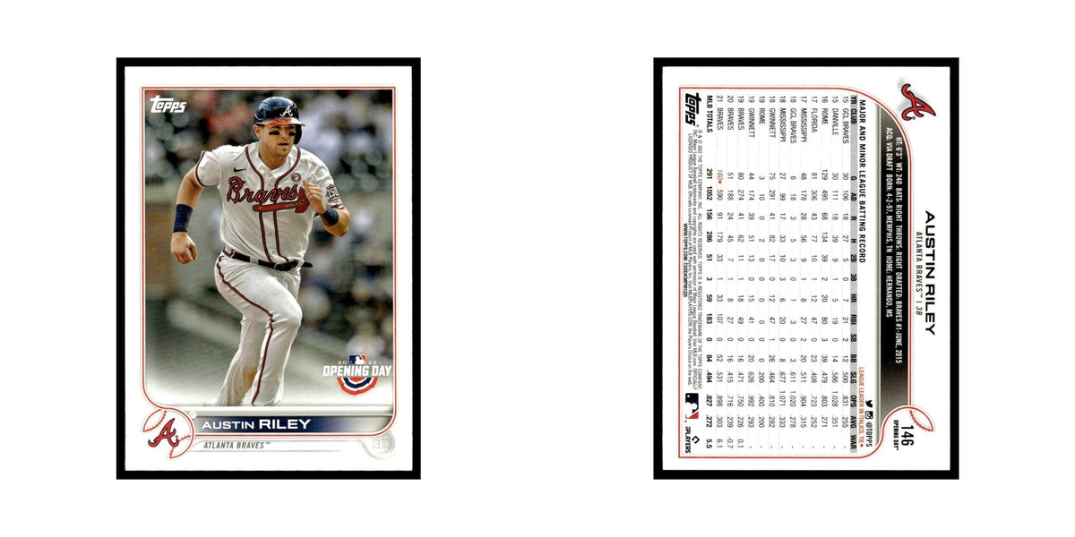 Austin Riley 2022 Topps Opening Day #146 Atlanta Braves Baseball Card NM