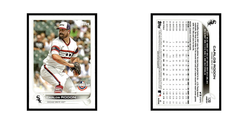 Carlos Rodon 2022 Topps Opening Day #120 Chicago White Sox Baseball Card NM