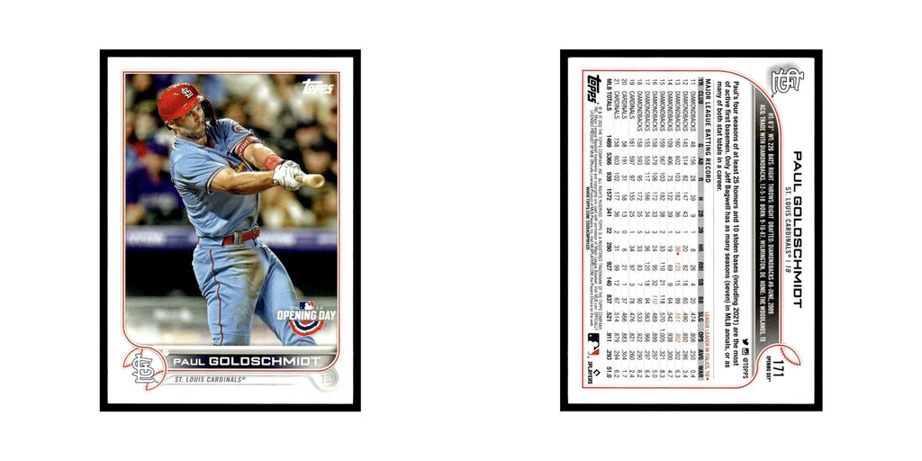 Paul Goldschmidt 2022 Topps Opening Day #171 St. Louis Cardinals NM