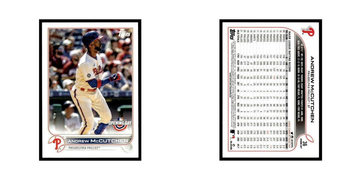 Andrew McCutchen 2022 Topps Opening Day #36 Philadelphia Phillies NM