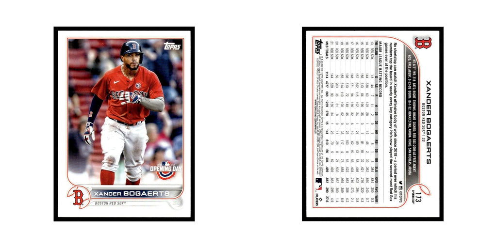 Xander Bogaerts 2022 Topps Opening Day #173 Boston Red Sox Baseball Card NM
