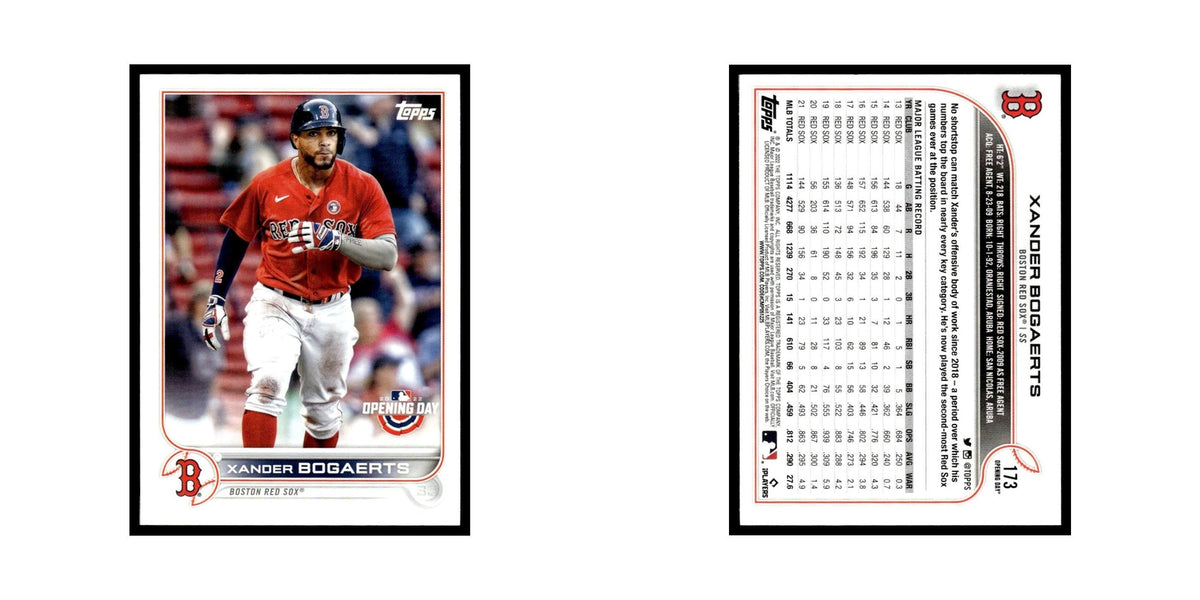 Xander Bogaerts 2022 Topps Opening Day #173 Boston Red Sox Baseball Card NM