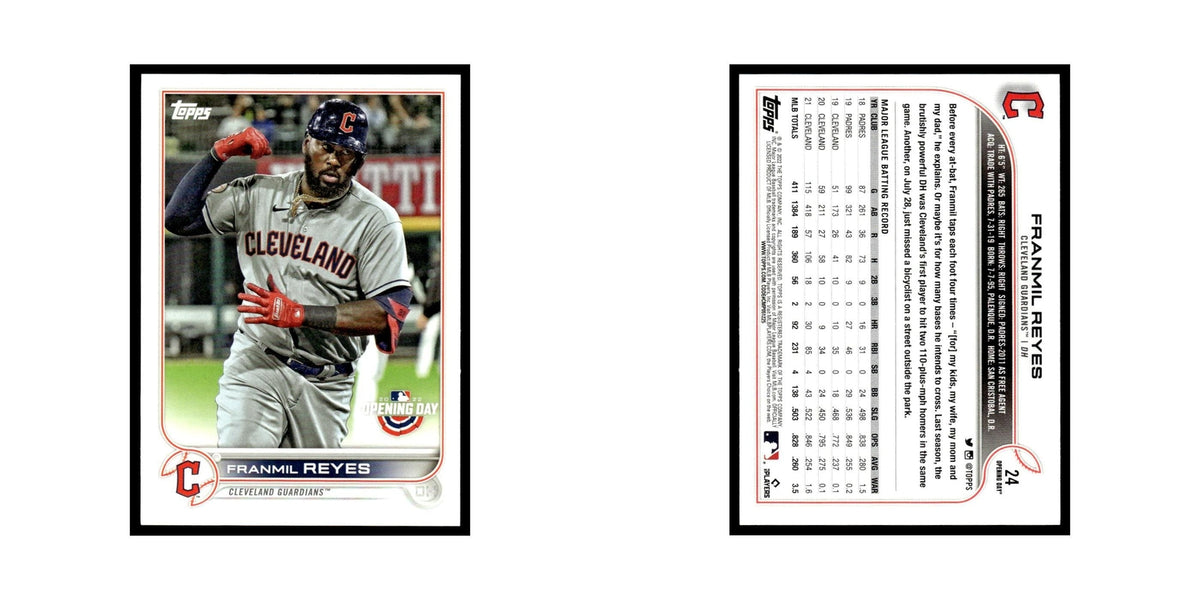Franmil Reyes 2022 Topps Opening Day #24 Cleveland Guardians Baseball Card NM