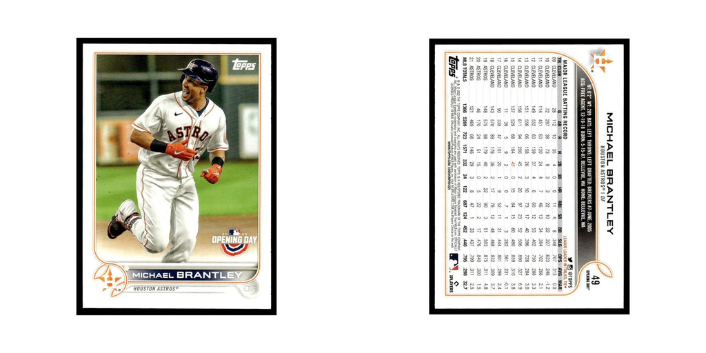Michael Brantley 2022 Topps Opening Day #49 Houston Astros Baseball Card NM