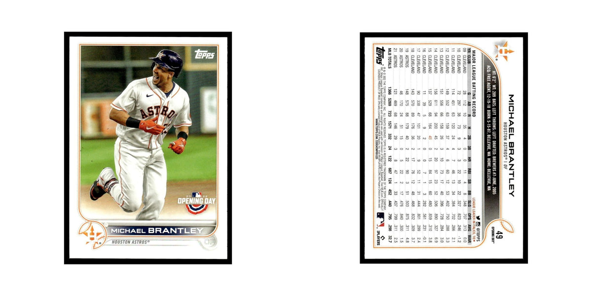 Michael Brantley 2022 Topps Opening Day #49 Houston Astros Baseball Card NM