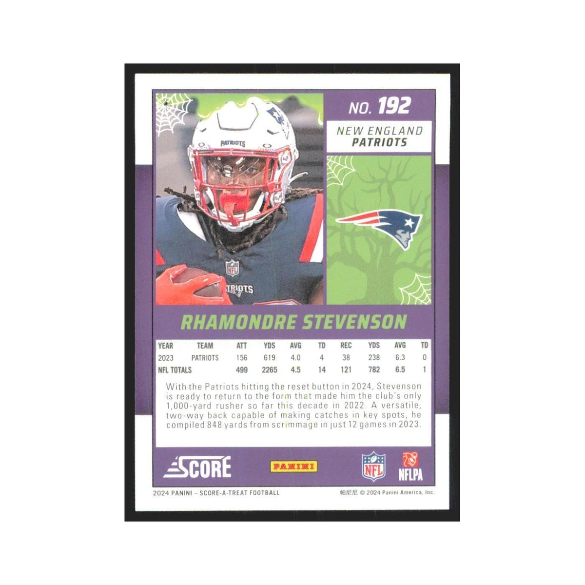 2024 Score-A-Treat Rhamondre Stevenson Patriots #192