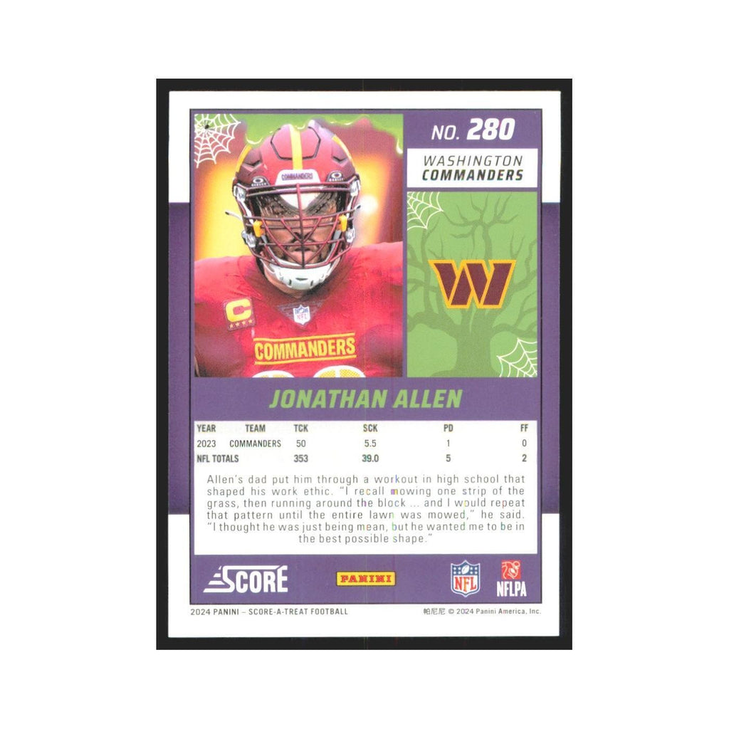 2024 Score-A-Treat Jonathan Allen Commanders #280