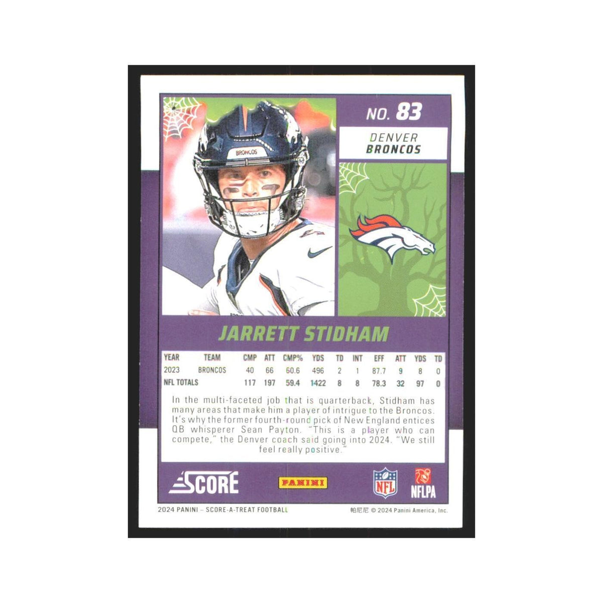 2024 Score-A-Treat Jarrett Stidham Broncos #83