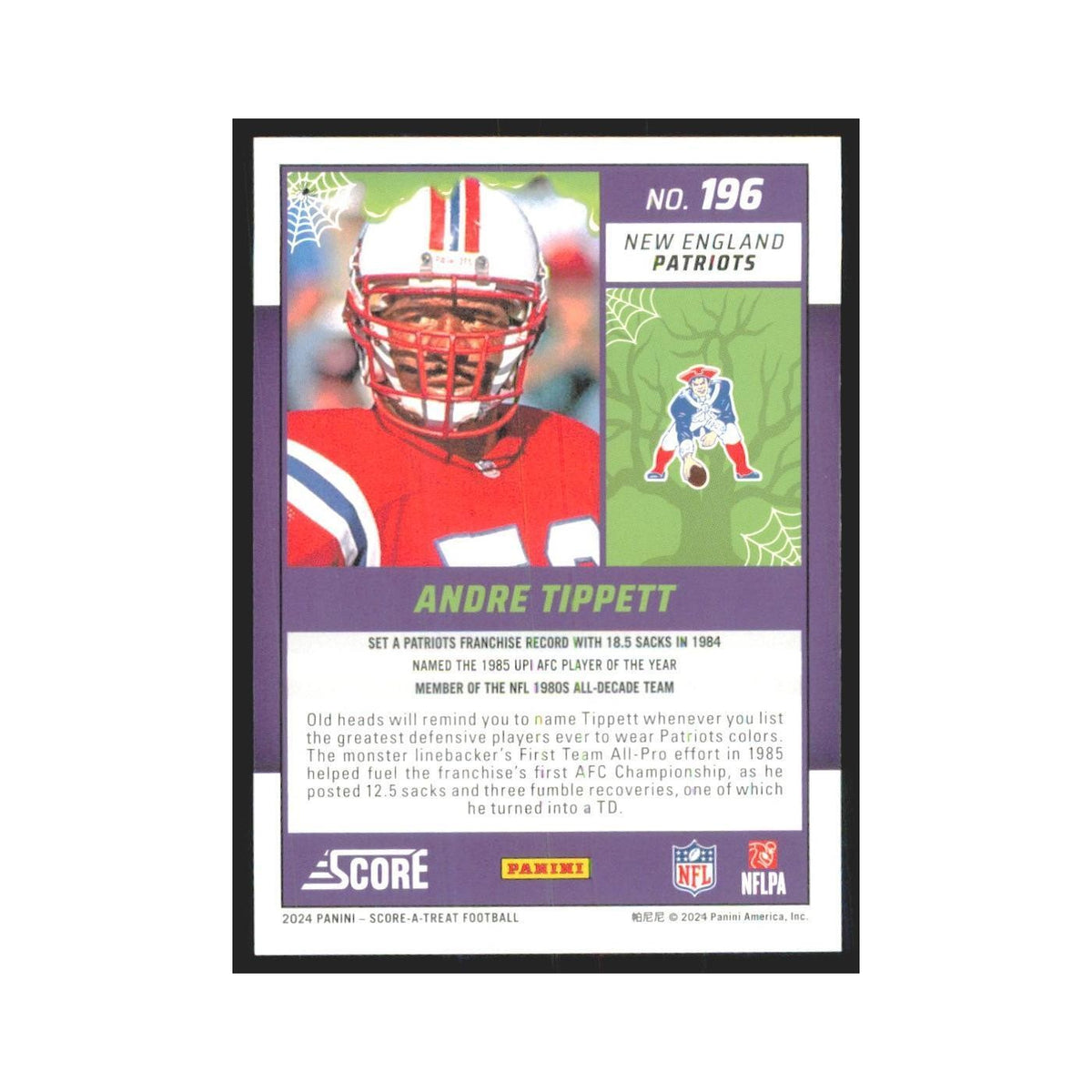 2024 Score-A-Treat Andre Tippett Patriots #196