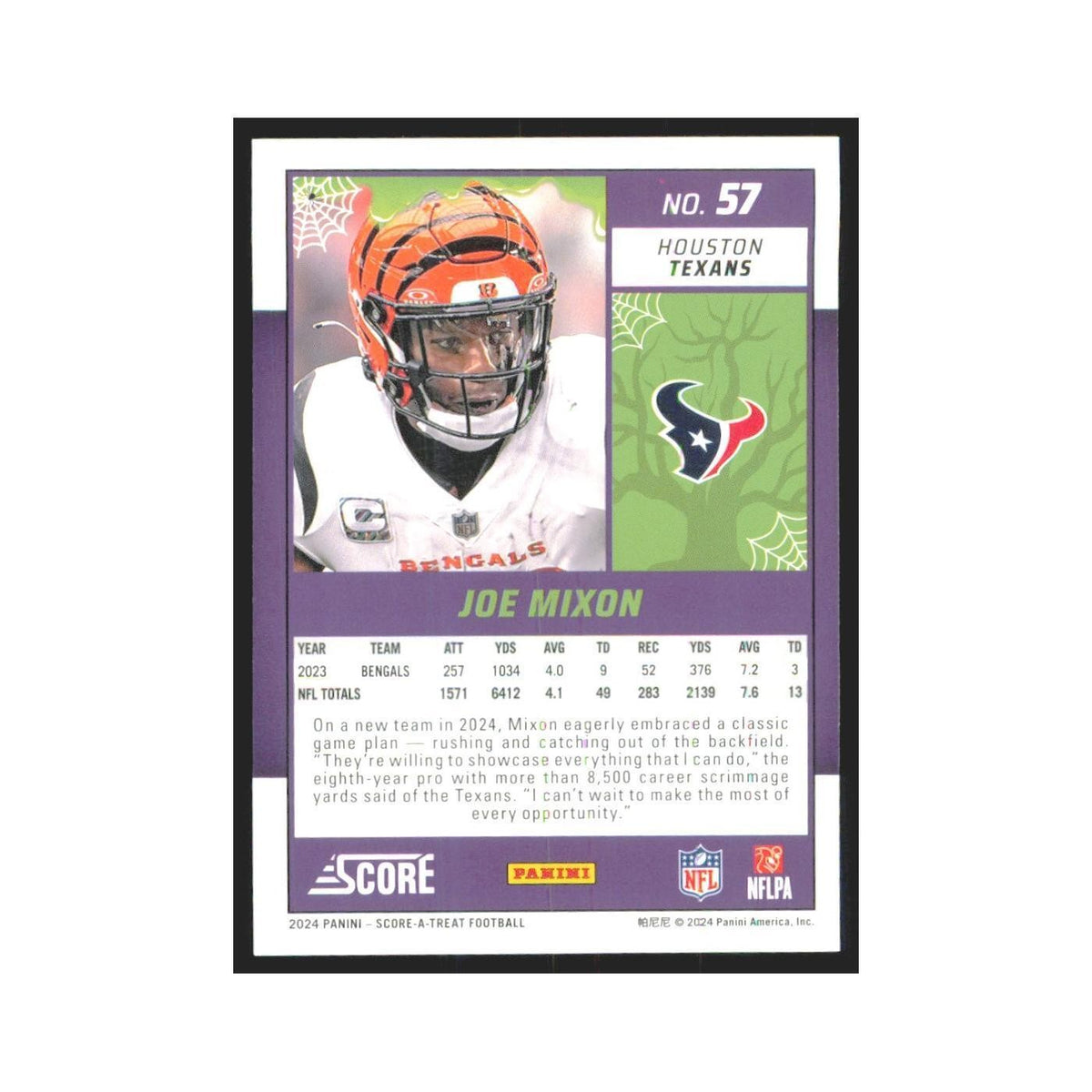2024 Score-A-Treat Joe Mixon Texans #57