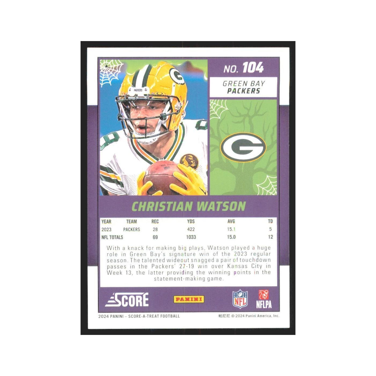 2024 Score-A-Treat Christian Watson Packers #104