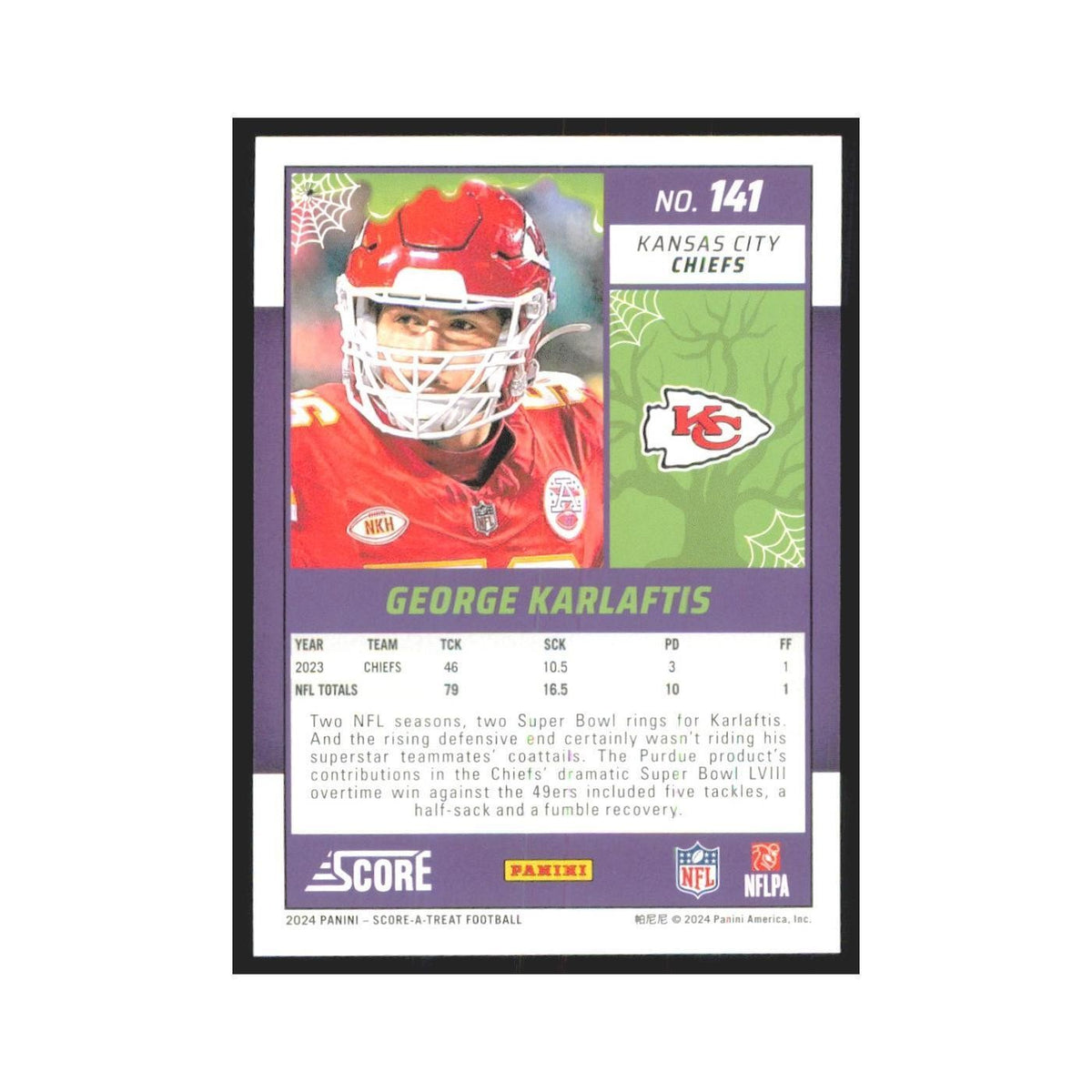 2024 Score-A-Treat George Karlaftis Chiefs #141