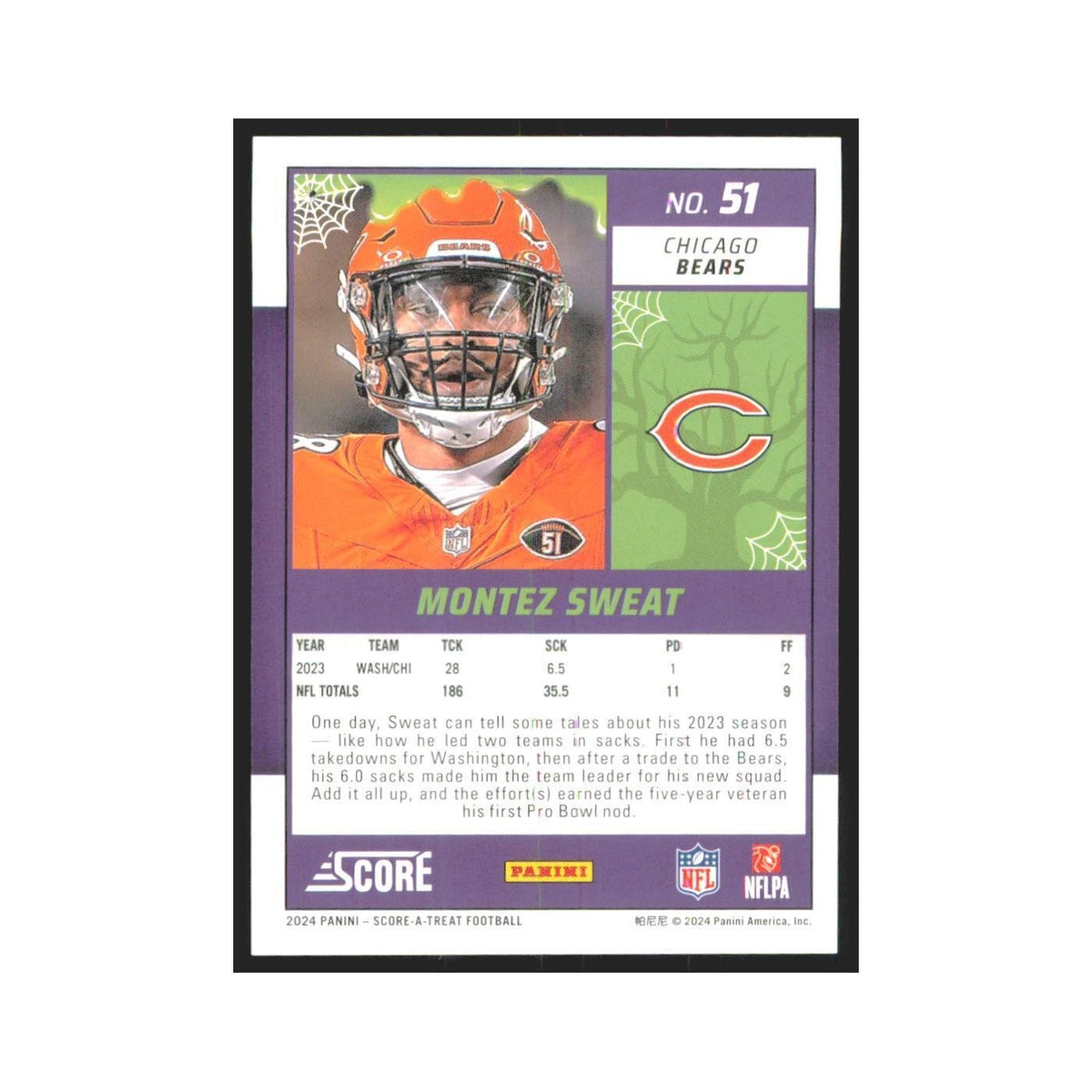 2024 Score-A-Treat Montez Sweat Bears #51