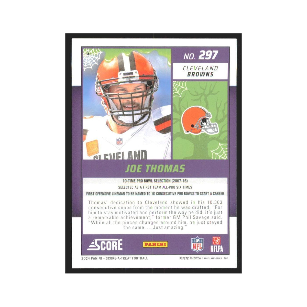 2024 Score-A-Treat Joe Thomas Browns #297