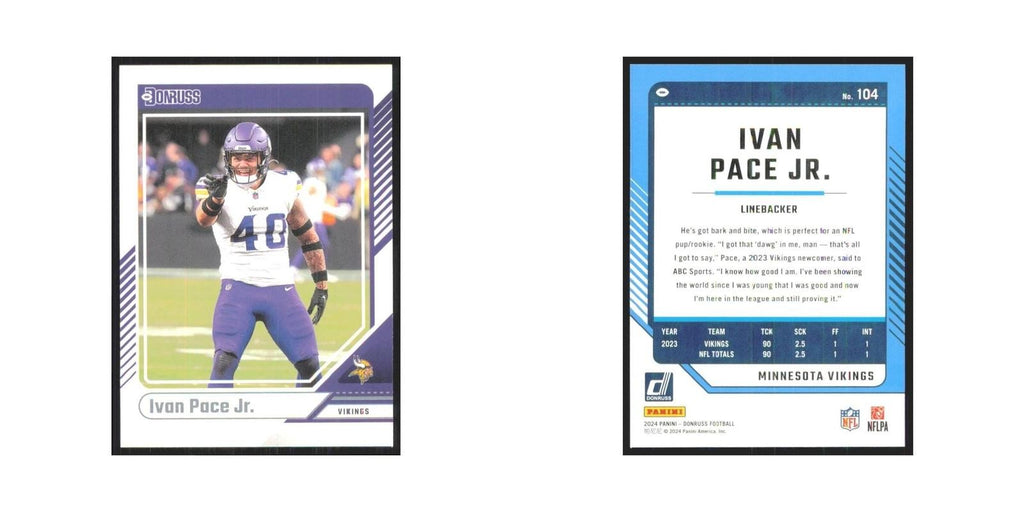 2024 Donruss Ivan Pace Jr. Vikings #104