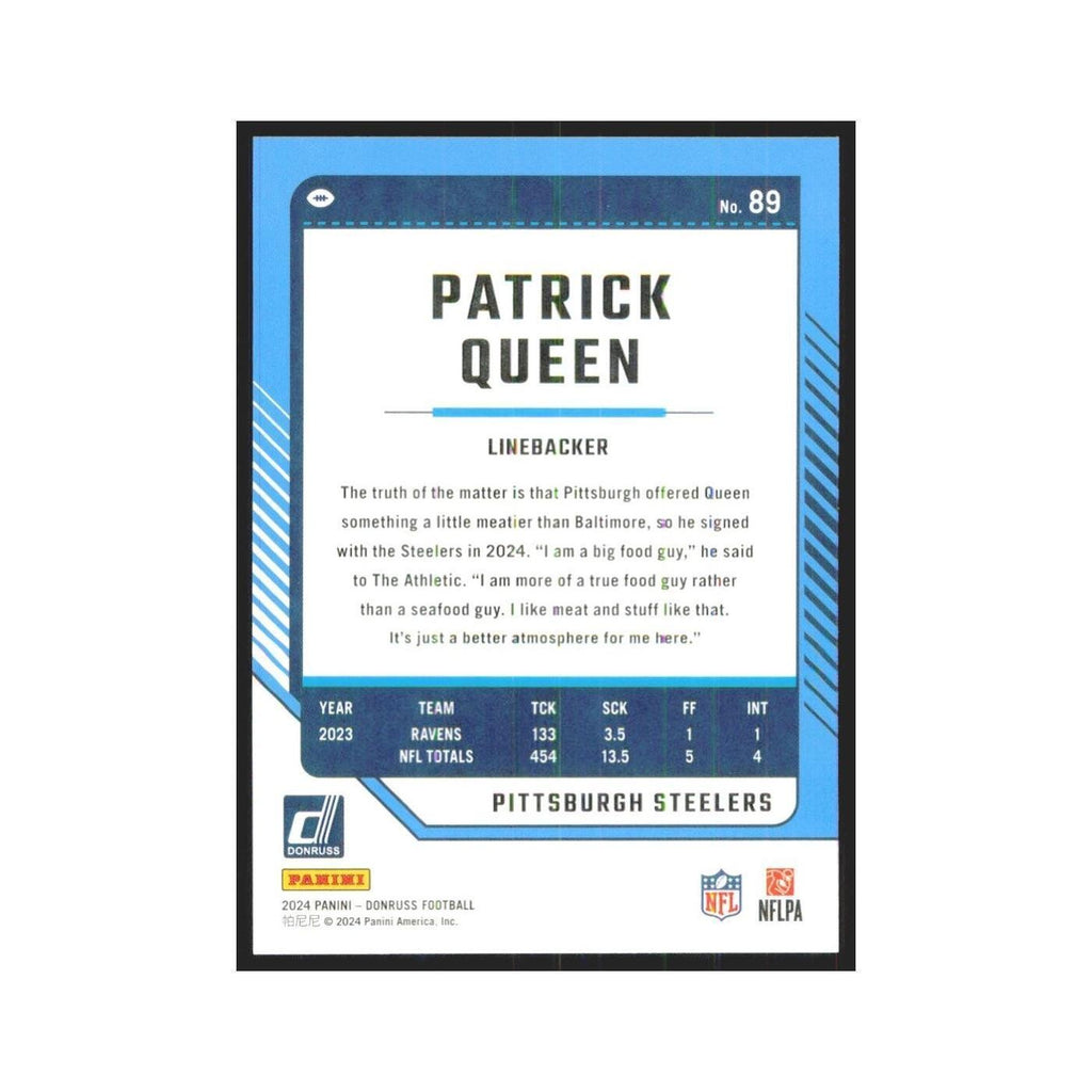 2024 Donruss Patrick Queen Steelers #89