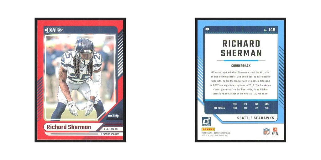 2024 Donruss Richard Sherman Seahawks #149 Press Proof