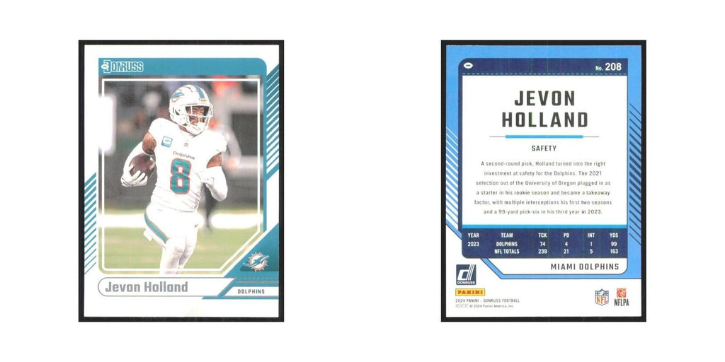 2024 Donruss Jevon Holland Dolphins #208